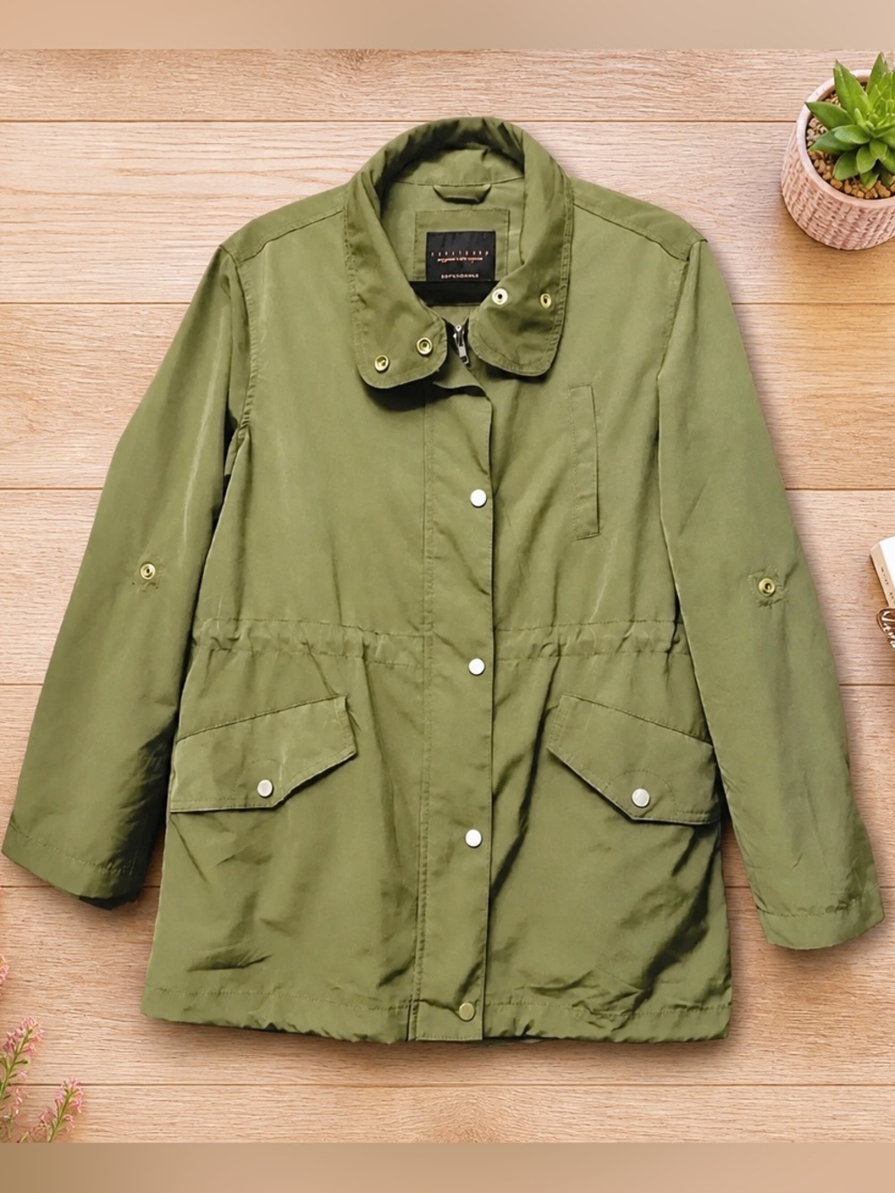 Sanctuary Olive Green Utility Anorak Jacket